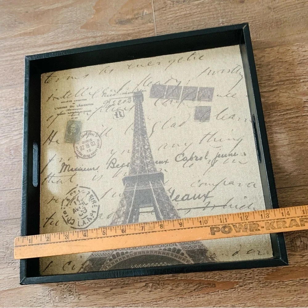 Eiffel Tower Vintage Black and Tan set of trays